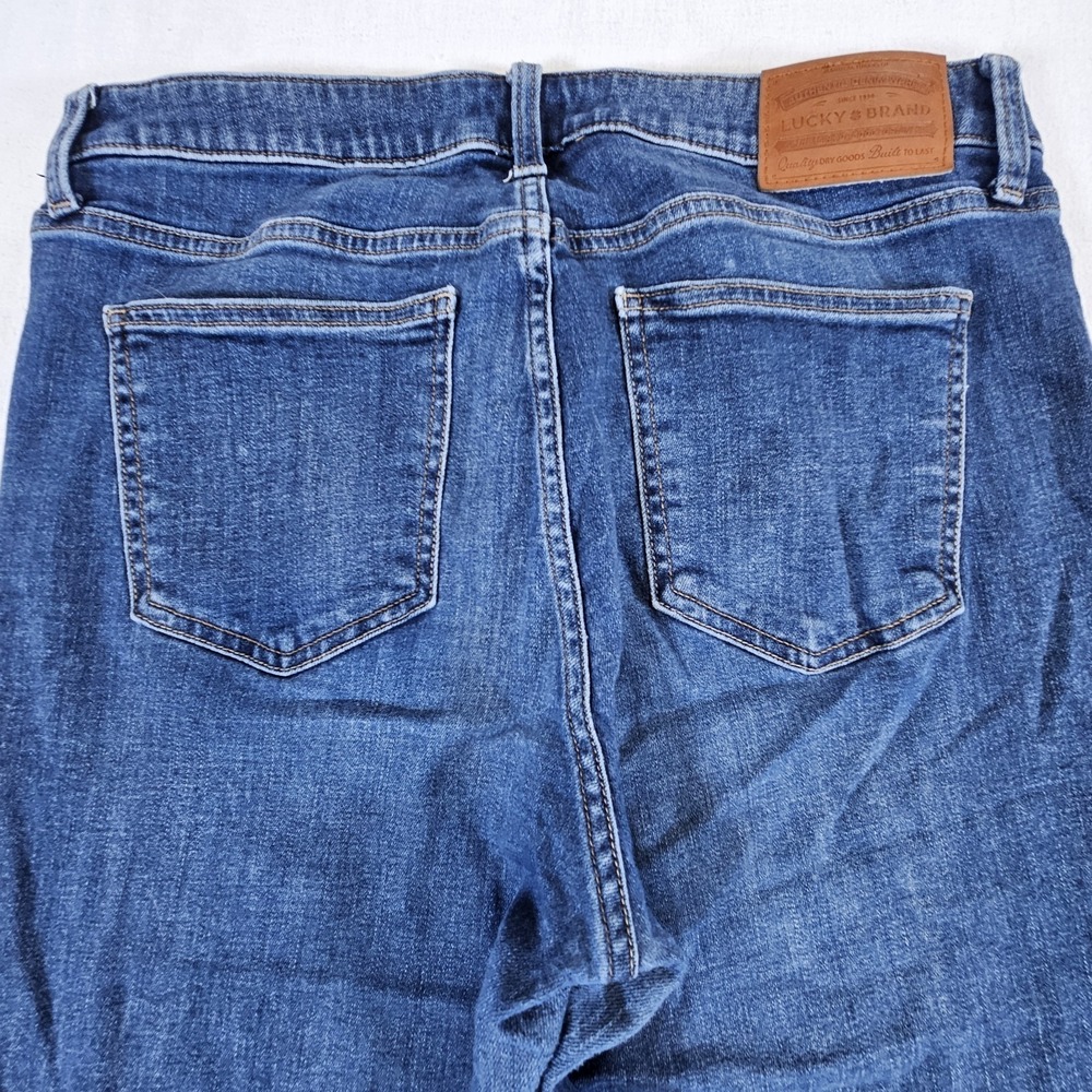Lucky Brand Hayden Skinny Jeans Womens Size 14/32 Dark Wash Mid Rise - Picture 8 of 15